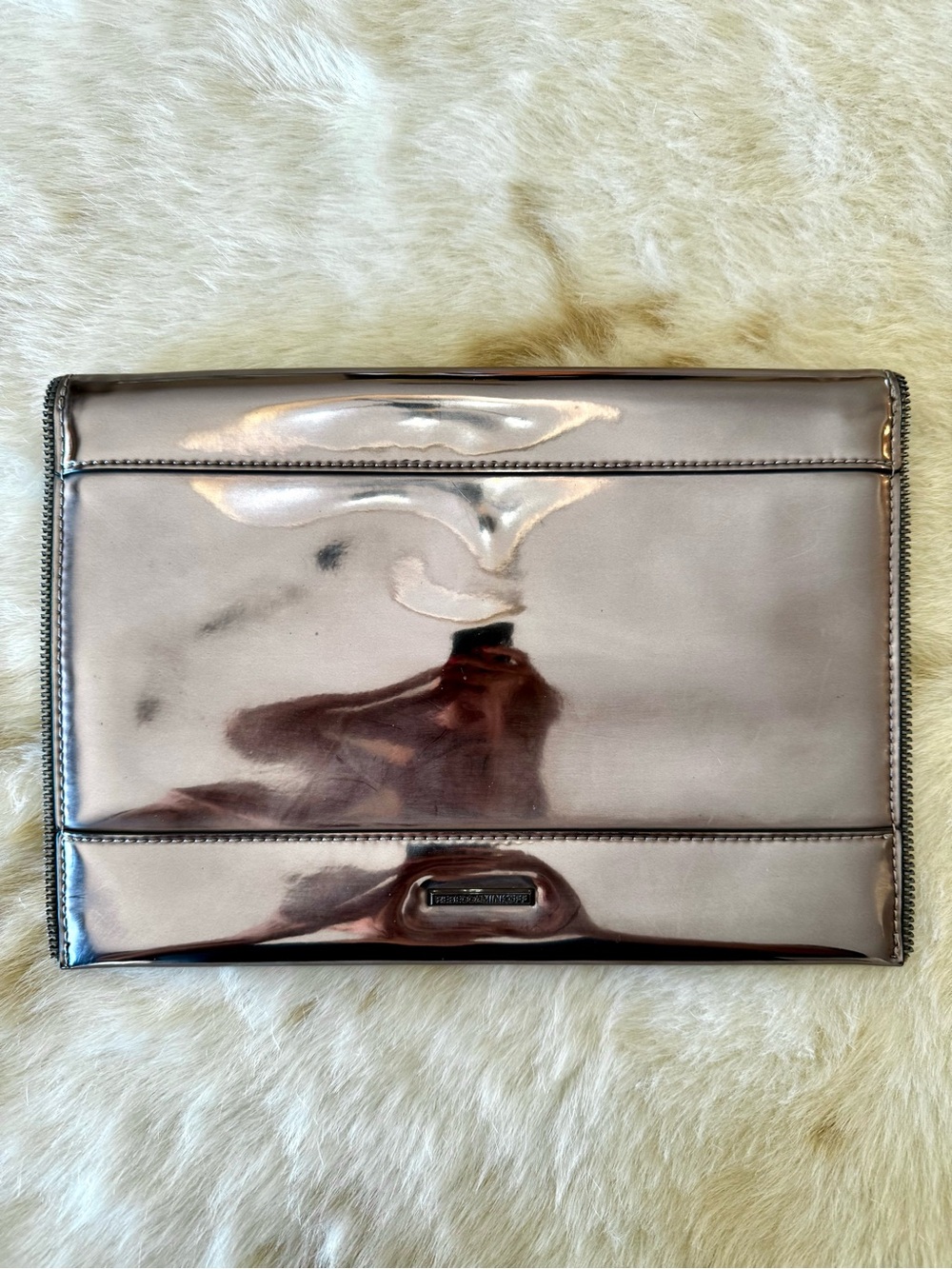 NEW Rebecca Minkoff pewter Leo clutch bag - Picture 2 of 8